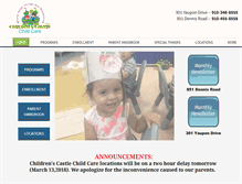 Tablet Screenshot of childrenscastlechildcareinc.com
